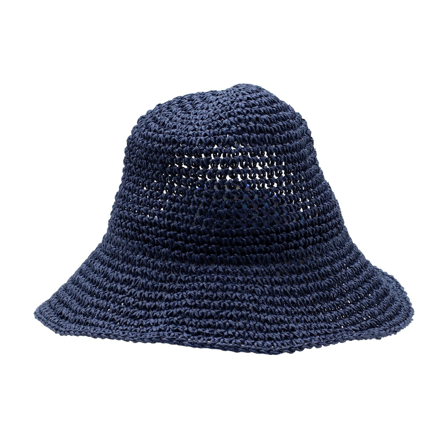 Nomad Sari Floppy Straw Sun Hat - Navy Blue - Luna Panther