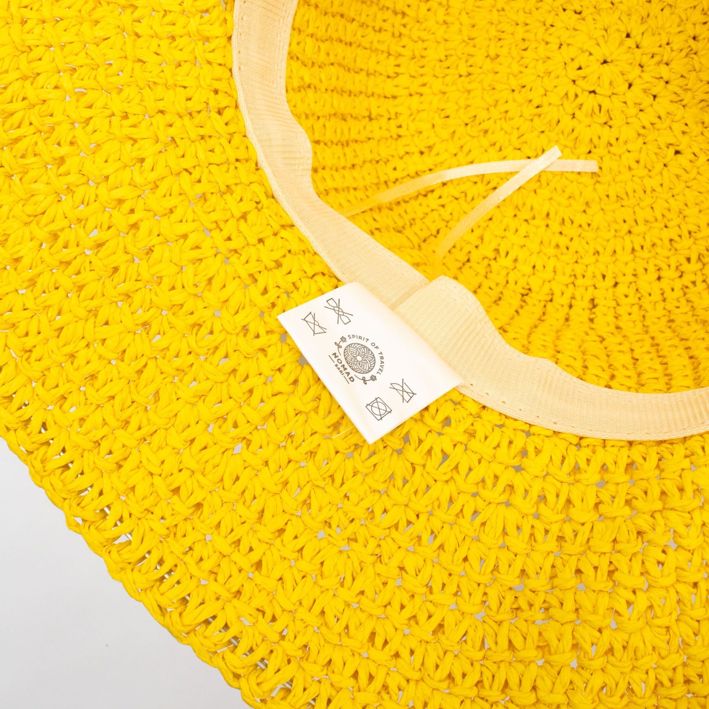 Nomad Sari Floppy Straw Sun Hat - Yellow - Luna Panther