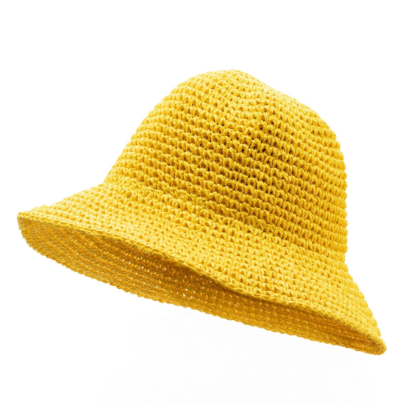 Nomad Sari Floppy Straw Sun Hat - Yellow - Luna Panther