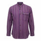 Nomad Sari Grandad Shirt - Black Purple - Large - Luna Panther