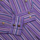Nomad Sari Grandad Shirt - Black Purple - Medium - Luna Panther