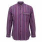 Nomad Sari Grandad Shirt - Black Purple - XL - Luna Panther