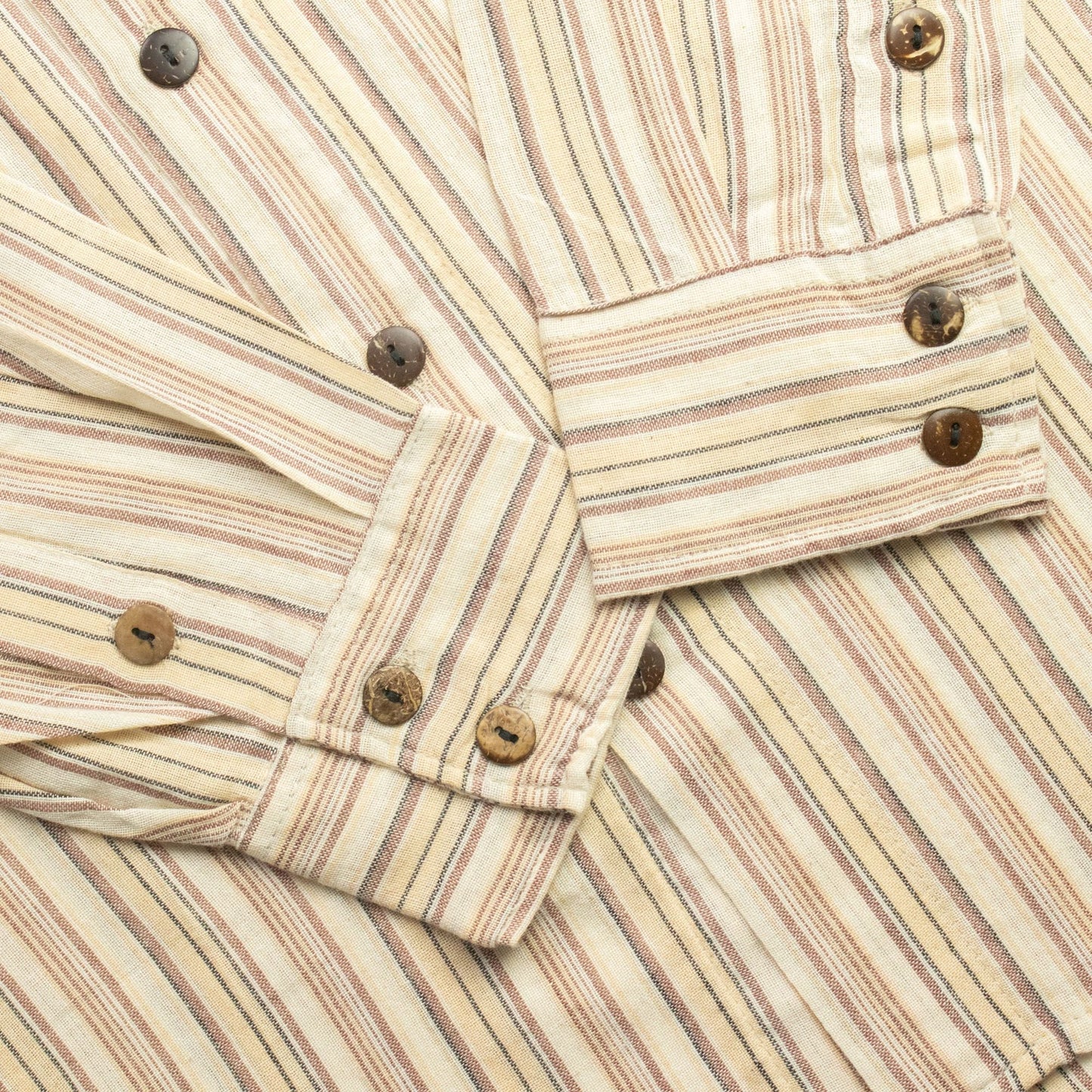 Nomad Sari Grandad Shirt - Brown Beige - Large - Luna Panther