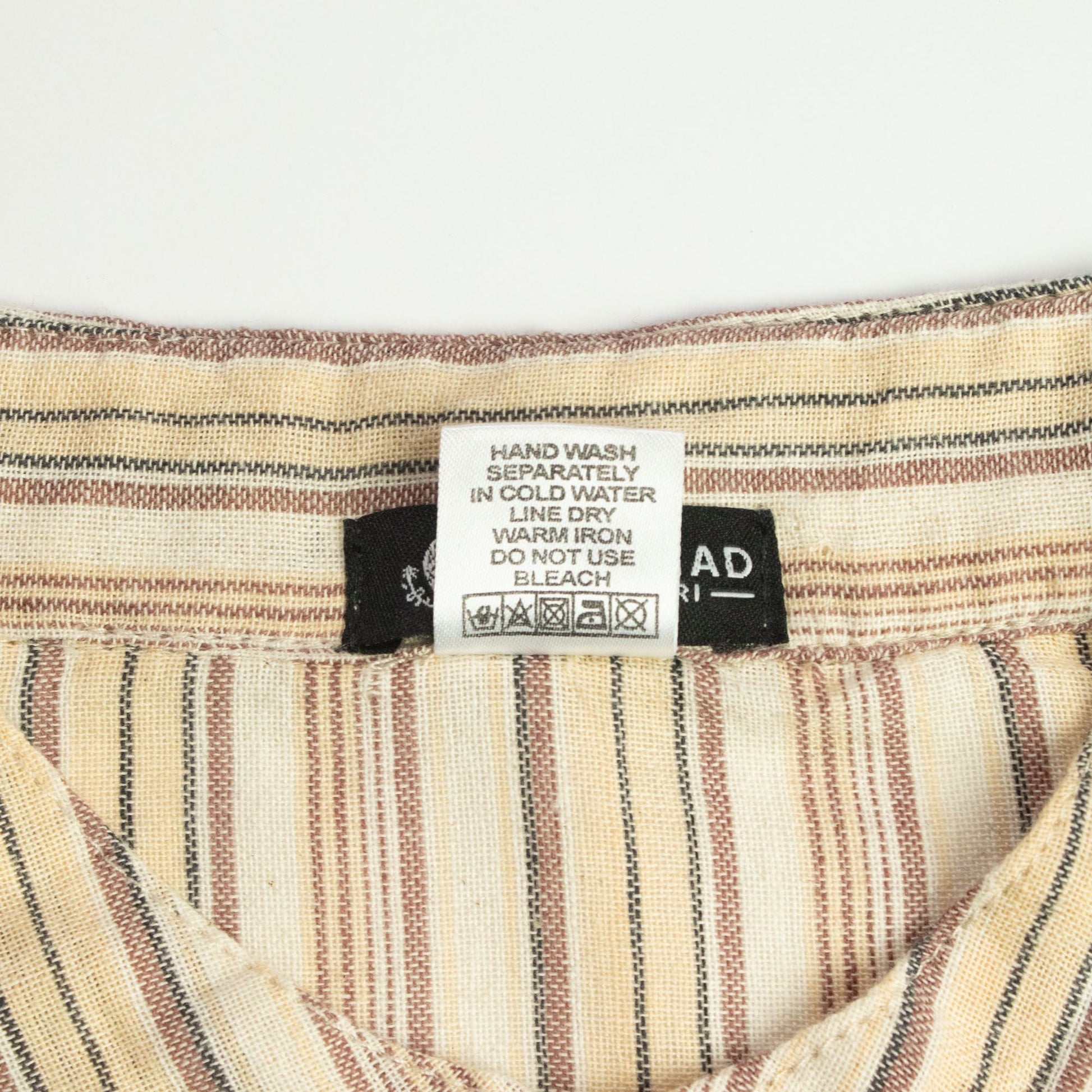Nomad Sari Grandad Shirt - Brown Beige - Large - Luna Panther