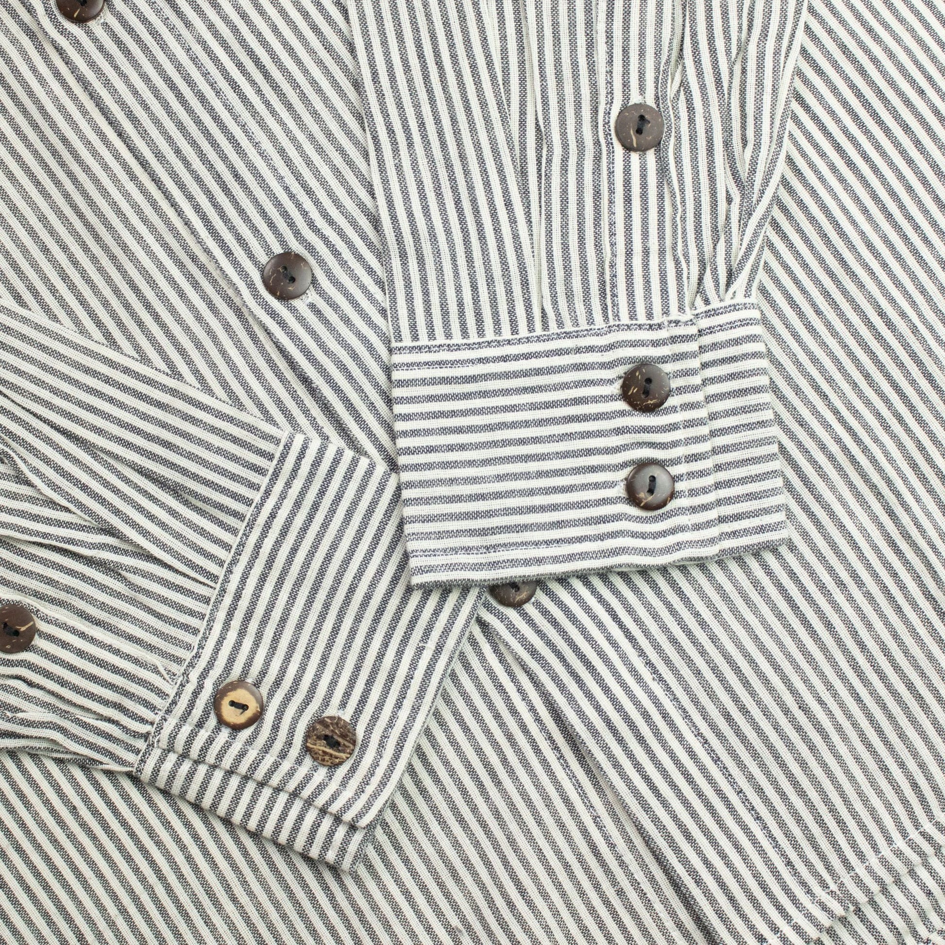 Nomad Sari Grandad Shirt - Grey Stone - XL - Luna Panther
