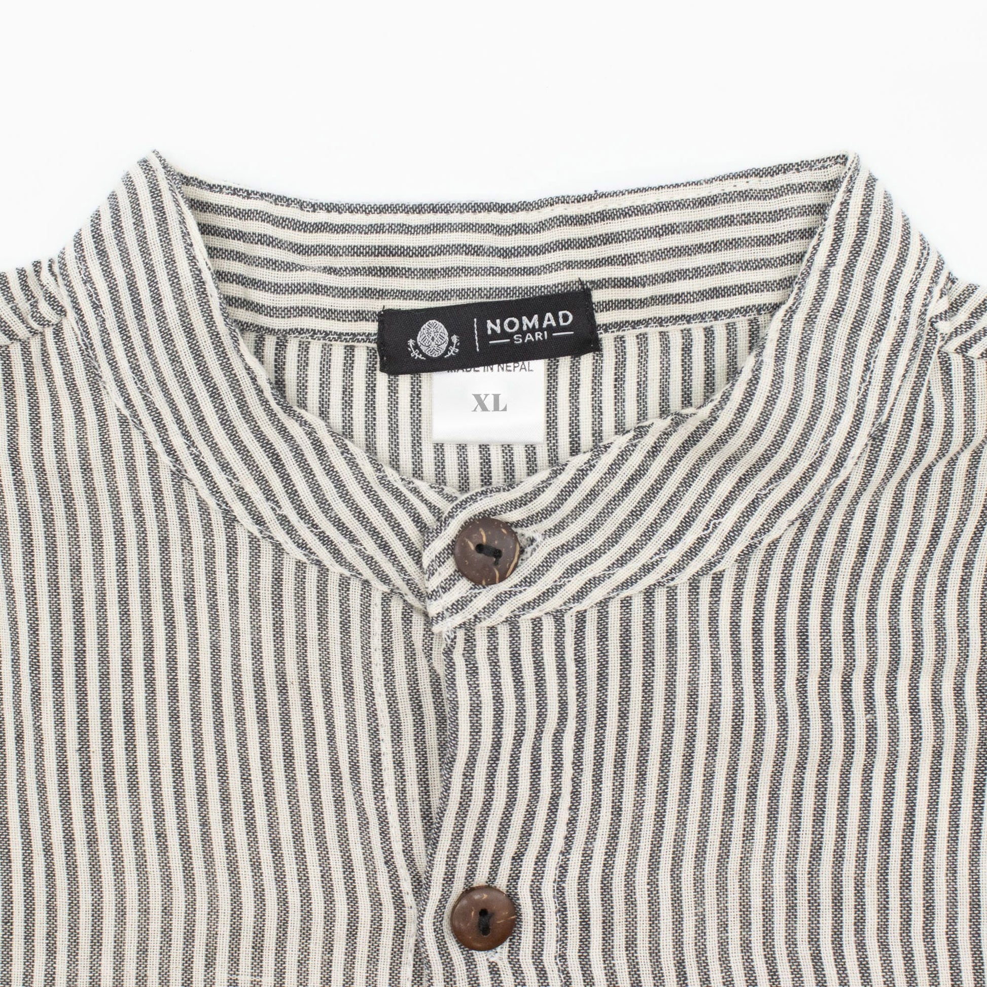 Nomad Sari Grandad Shirt - Grey Stone - XL - Luna Panther