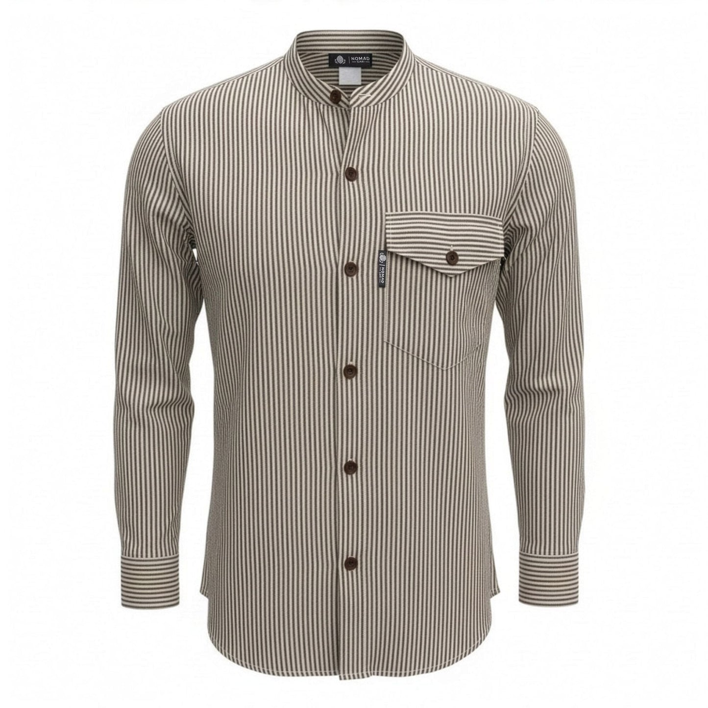 Nomad Sari Grandad Shirt - Grey Stone - XL - Luna Panther
