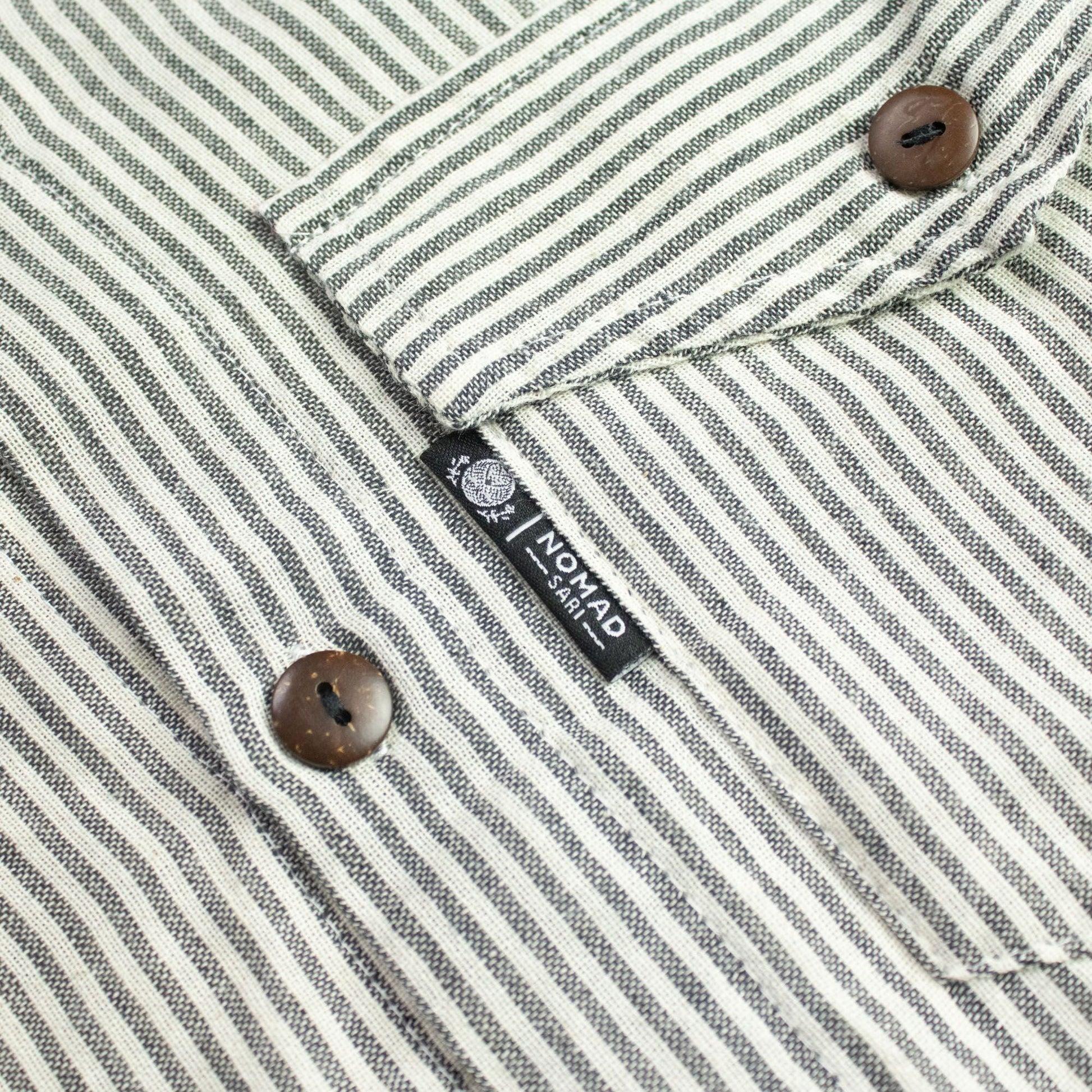 Nomad Sari Grandad Shirt - Grey Stone - XL - Luna Panther