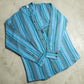 Nomad Sari Grandad Shirt - Turquoise - Medium - Luna Panther