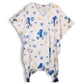 Nomad Sari Kaftan - White with Blue & Gold Evil Eye Print - Luna Panther