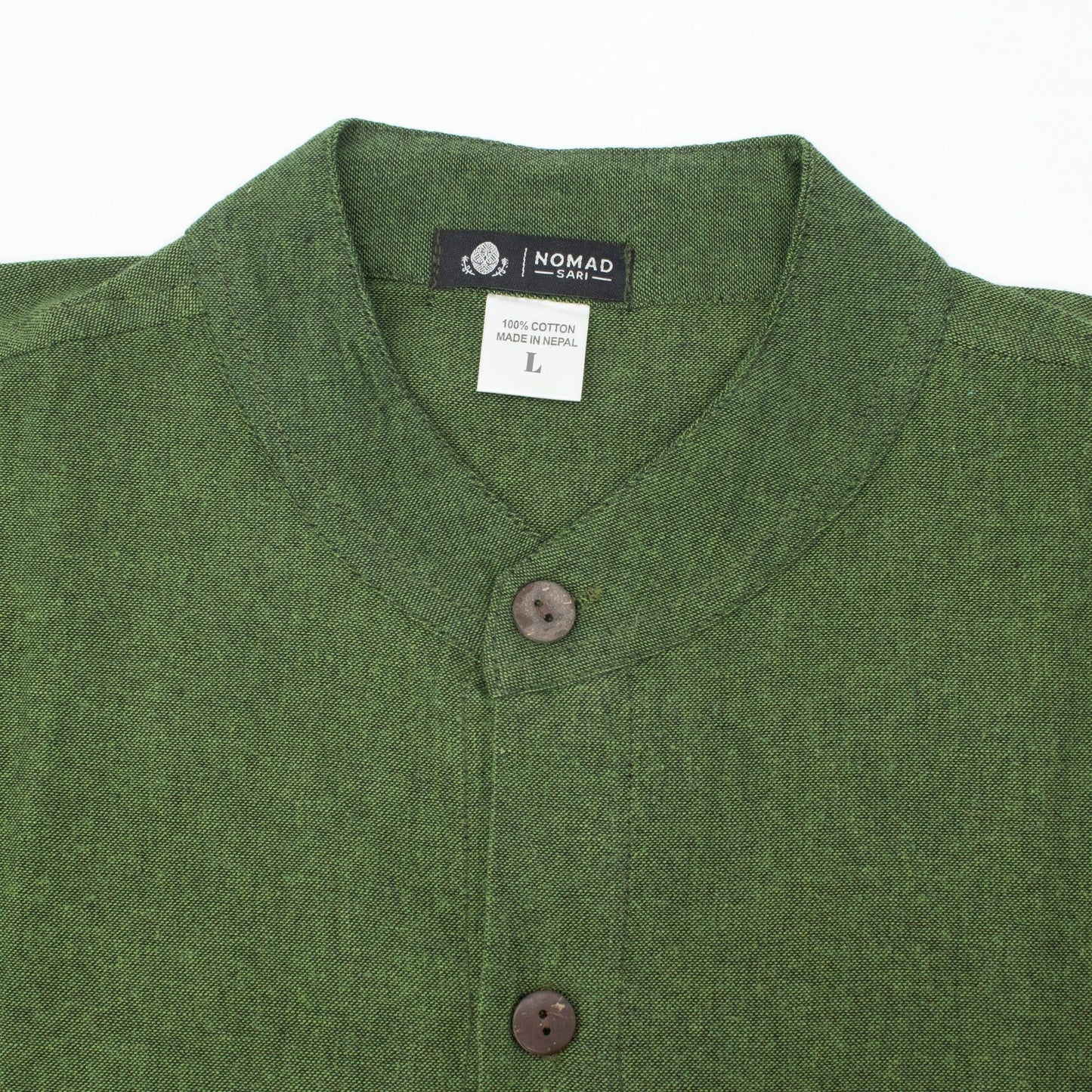 Nomad Sari Kathmandu Shirt - Forest Green - Large - Luna Panther