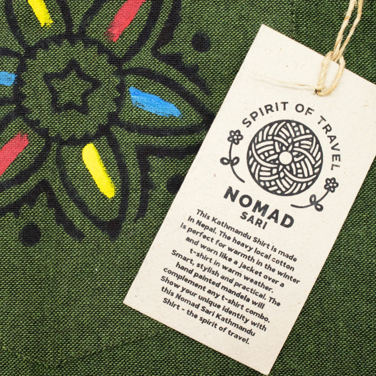 Nomad Sari Kathmandu Shirt - Forest Green - Large - Luna Panther