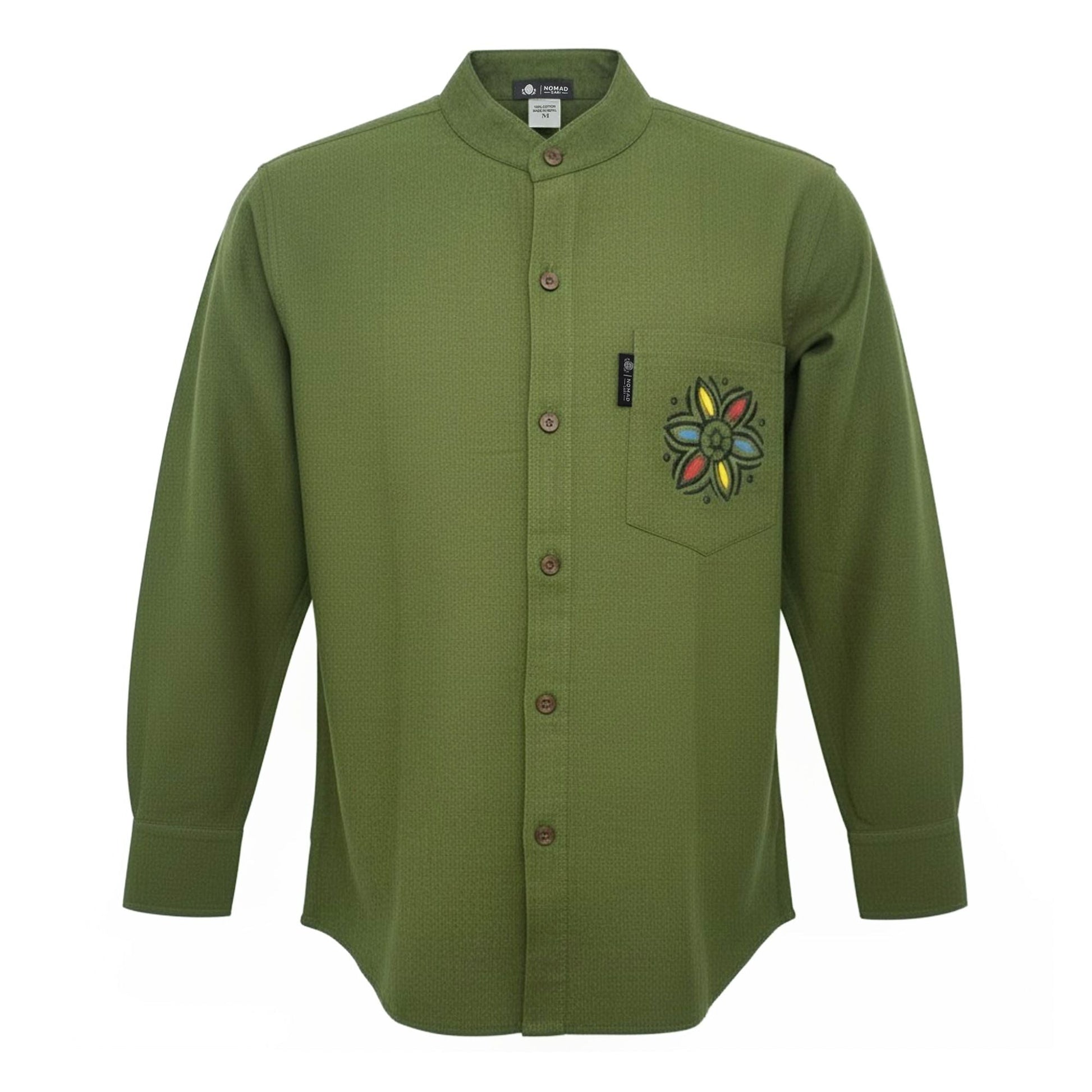 Nomad Sari Kathmandu Shirt - Forest Green - Large - Luna Panther