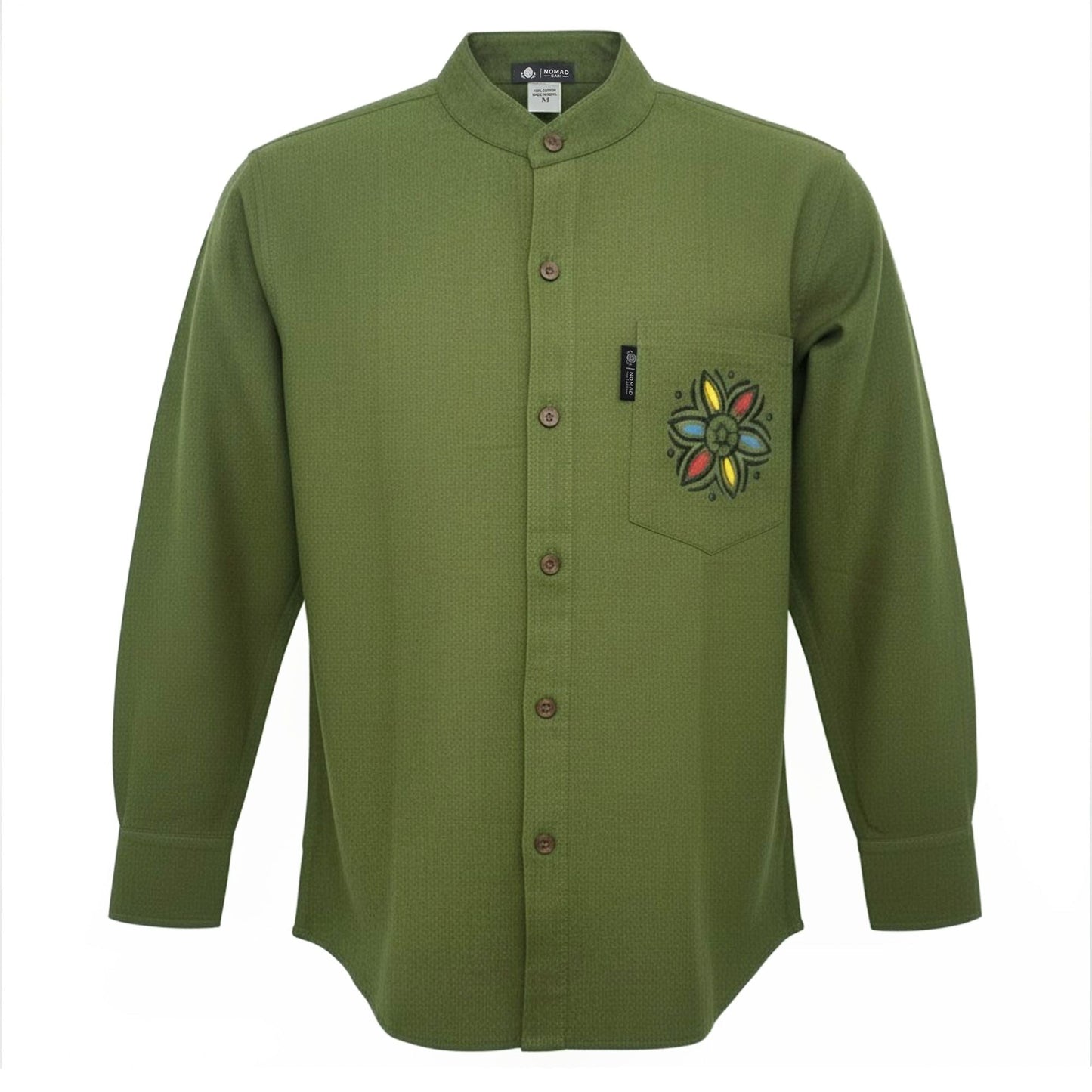 Nomad Sari Kathmandu Shirt - Forest Green - XL - Luna Panther