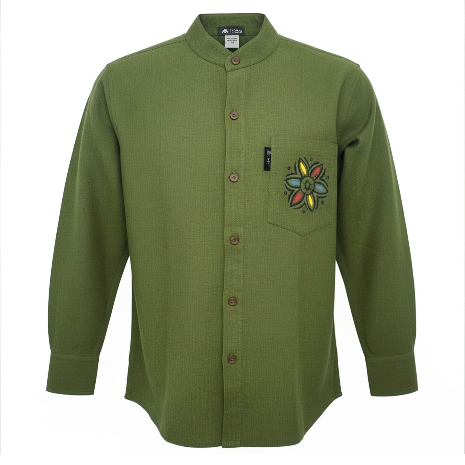 Nomad Sari Kathmandu Shirt - Forest Green - XL - Luna Panther