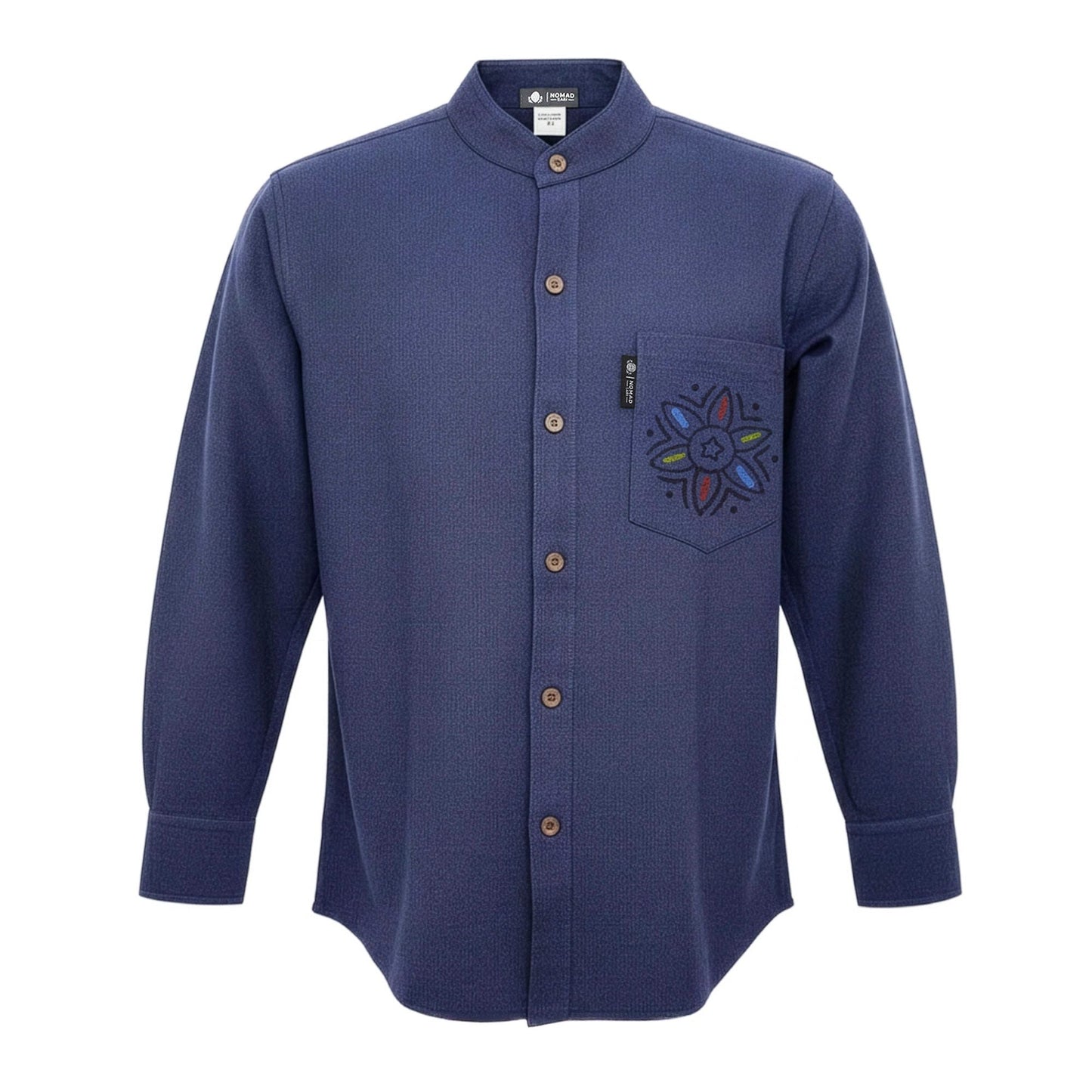Nomad Sari Kathmandu Shirt - Indigo - Large - Luna Panther