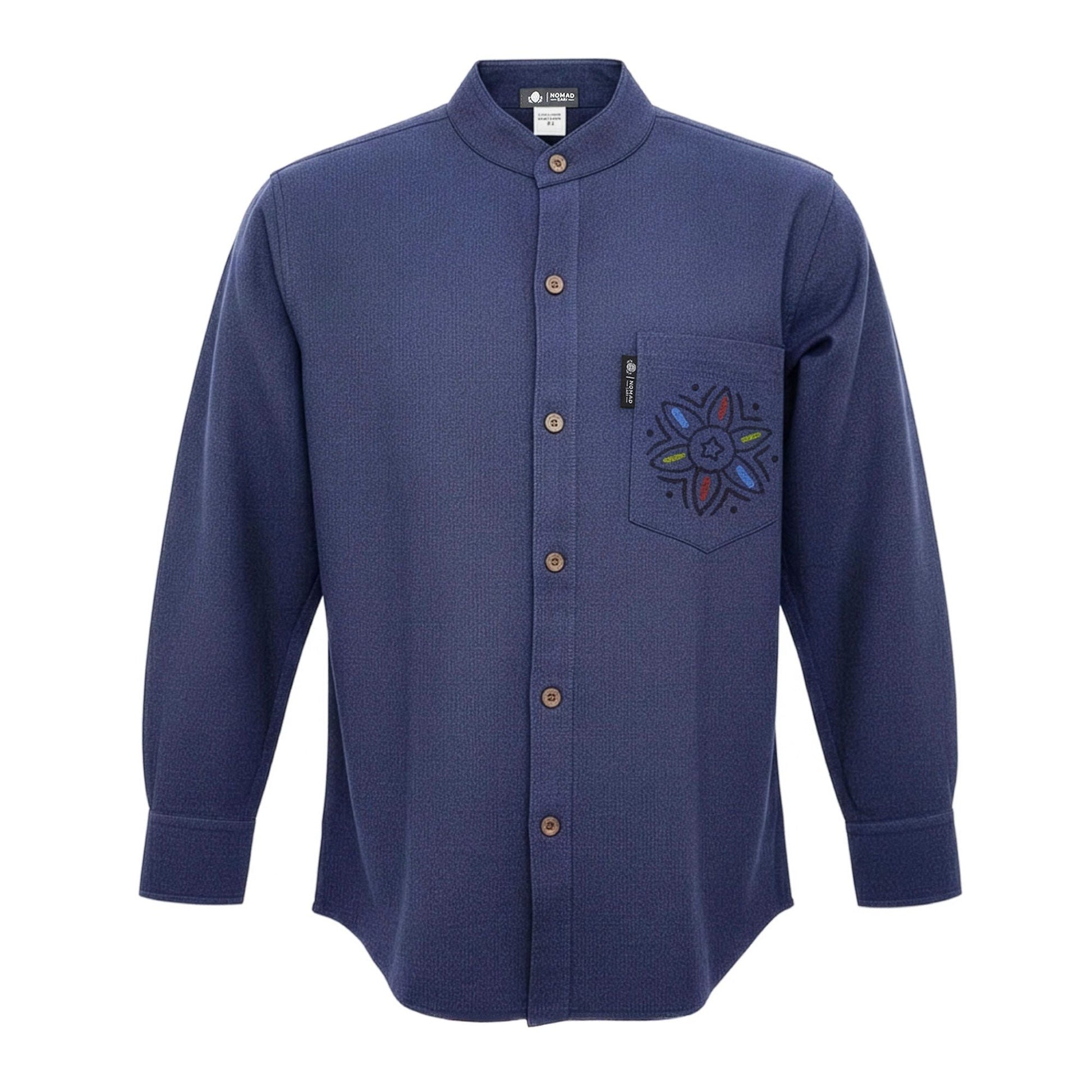Nomad Sari Kathmandu Shirt - Indigo - Large - Luna Panther