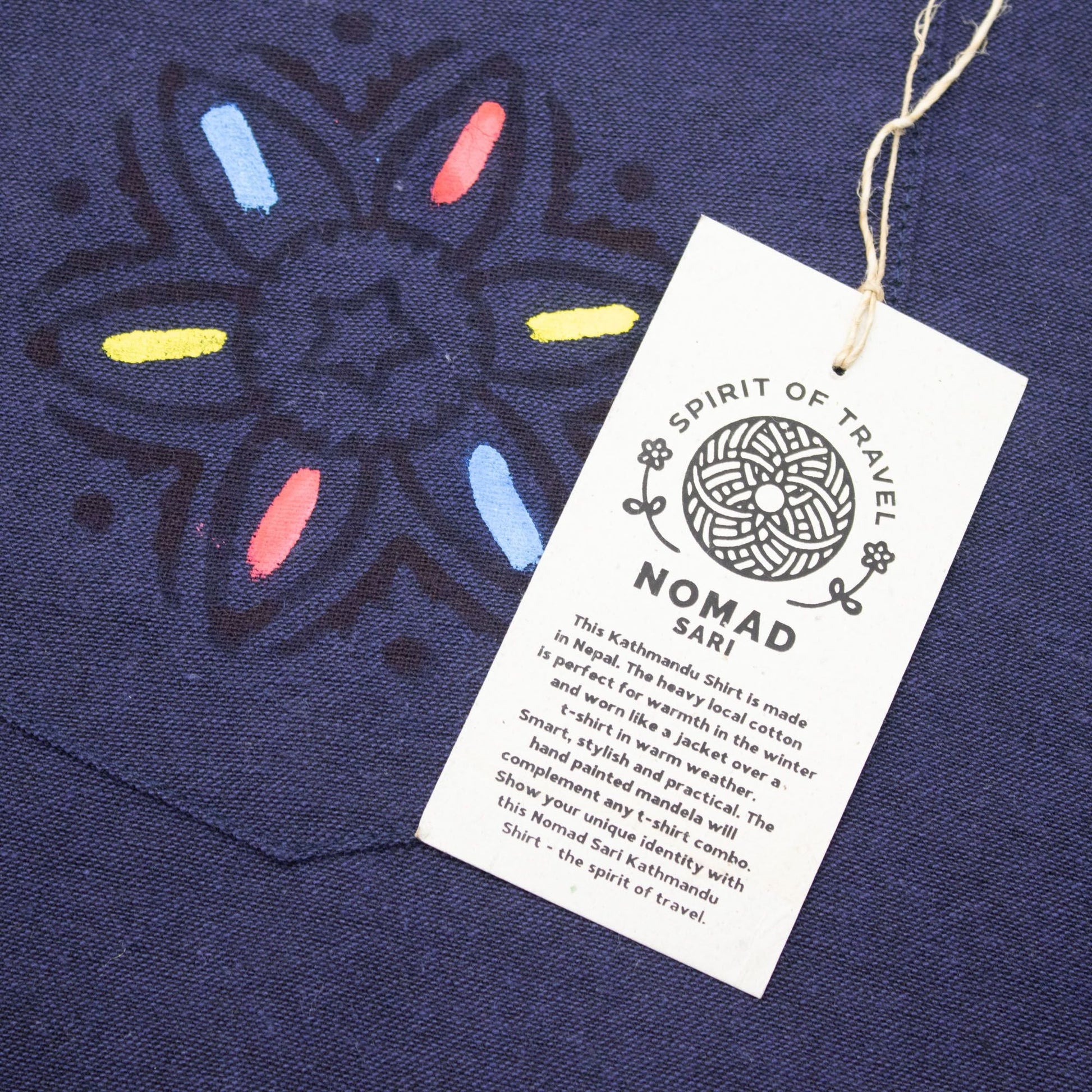 Nomad Sari Kathmandu Shirt - Indigo - Medium - Luna Panther