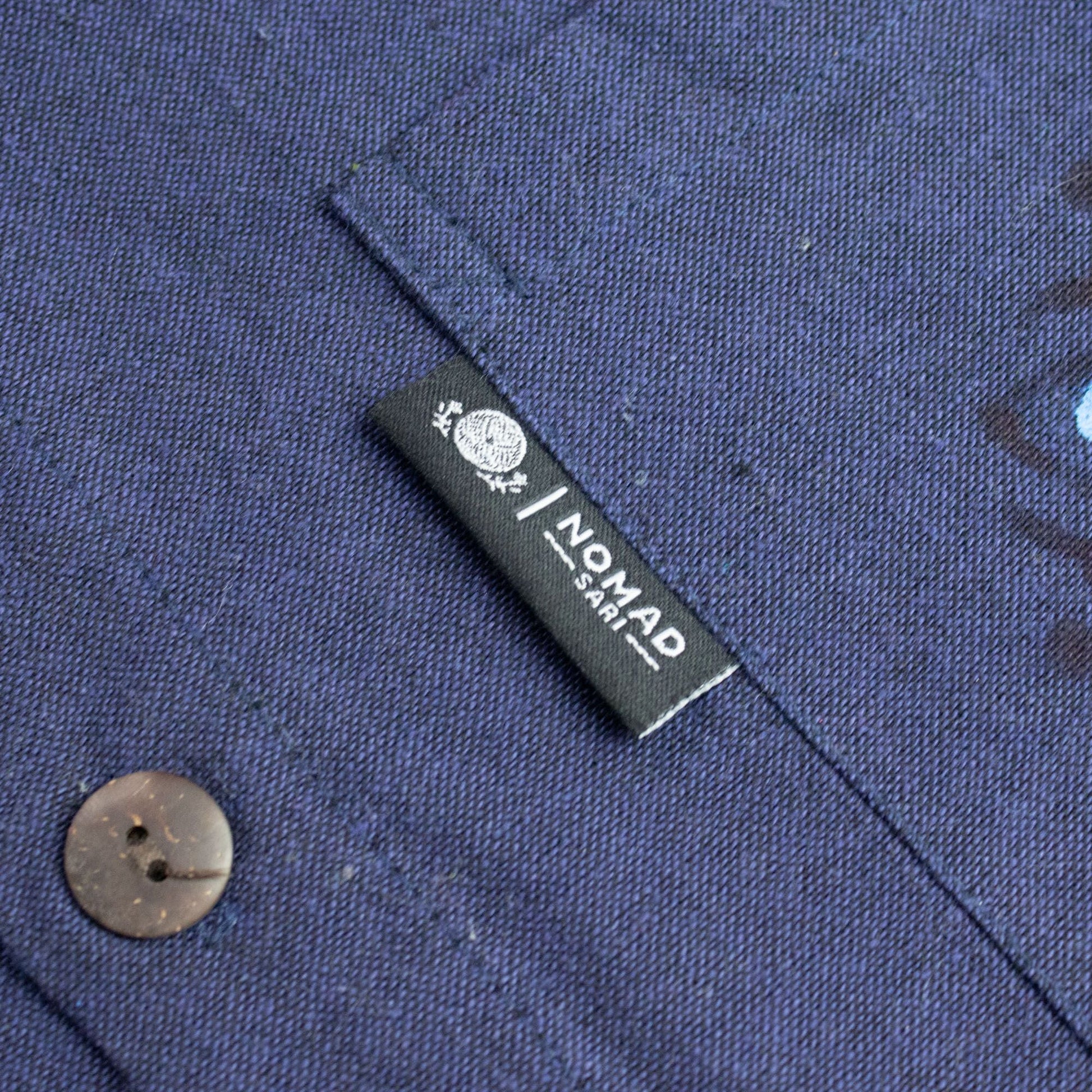 Nomad Sari Kathmandu Shirt - Indigo - Medium - Luna Panther