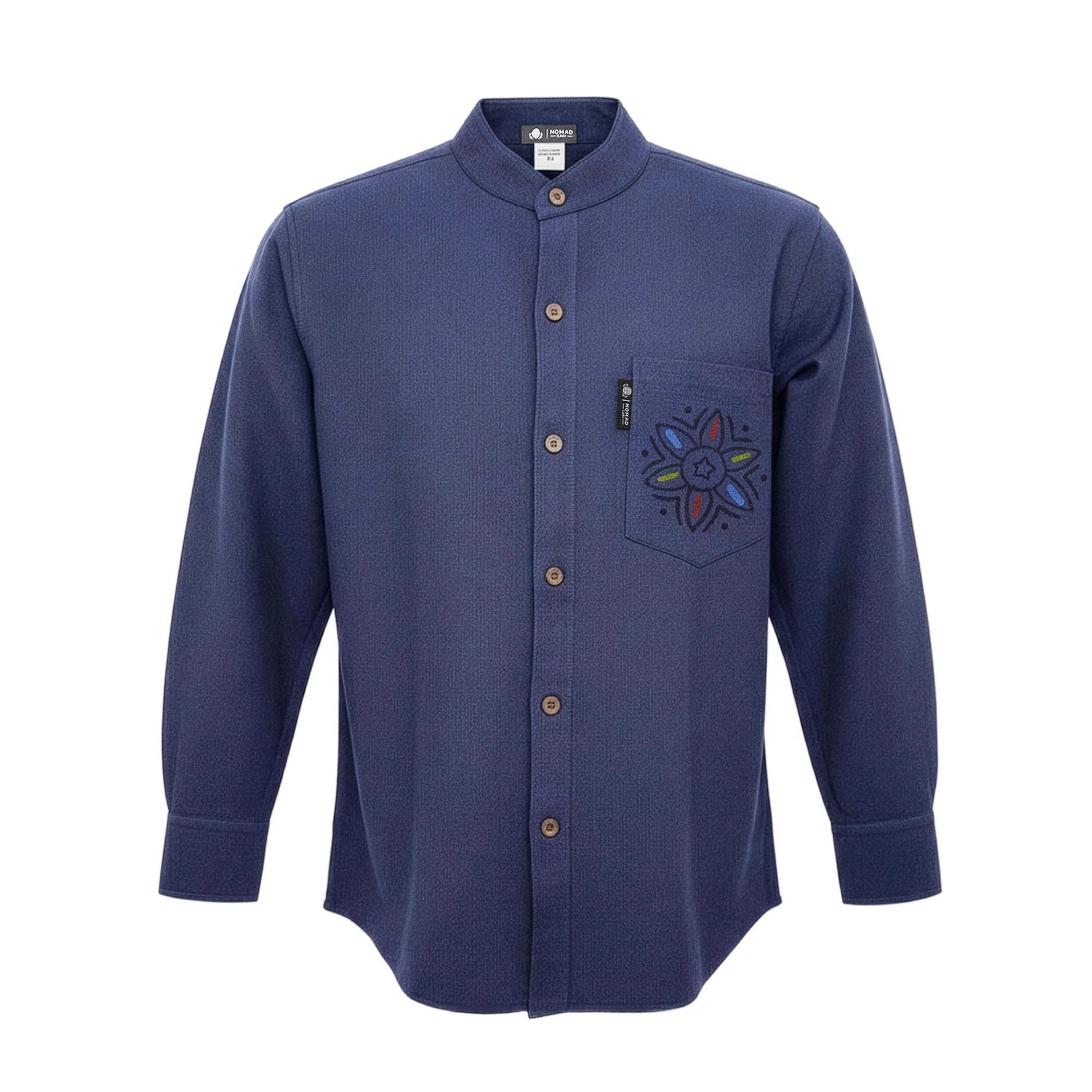 Nomad Sari Kathmandu Shirt - Indigo - Medium - Luna Panther