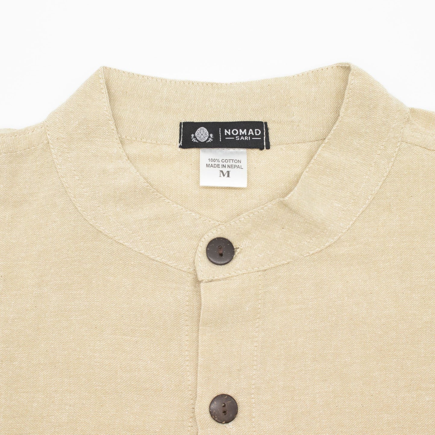 Nomad Sari Kathmandu Shirt - Stone - Medium - Luna Panther