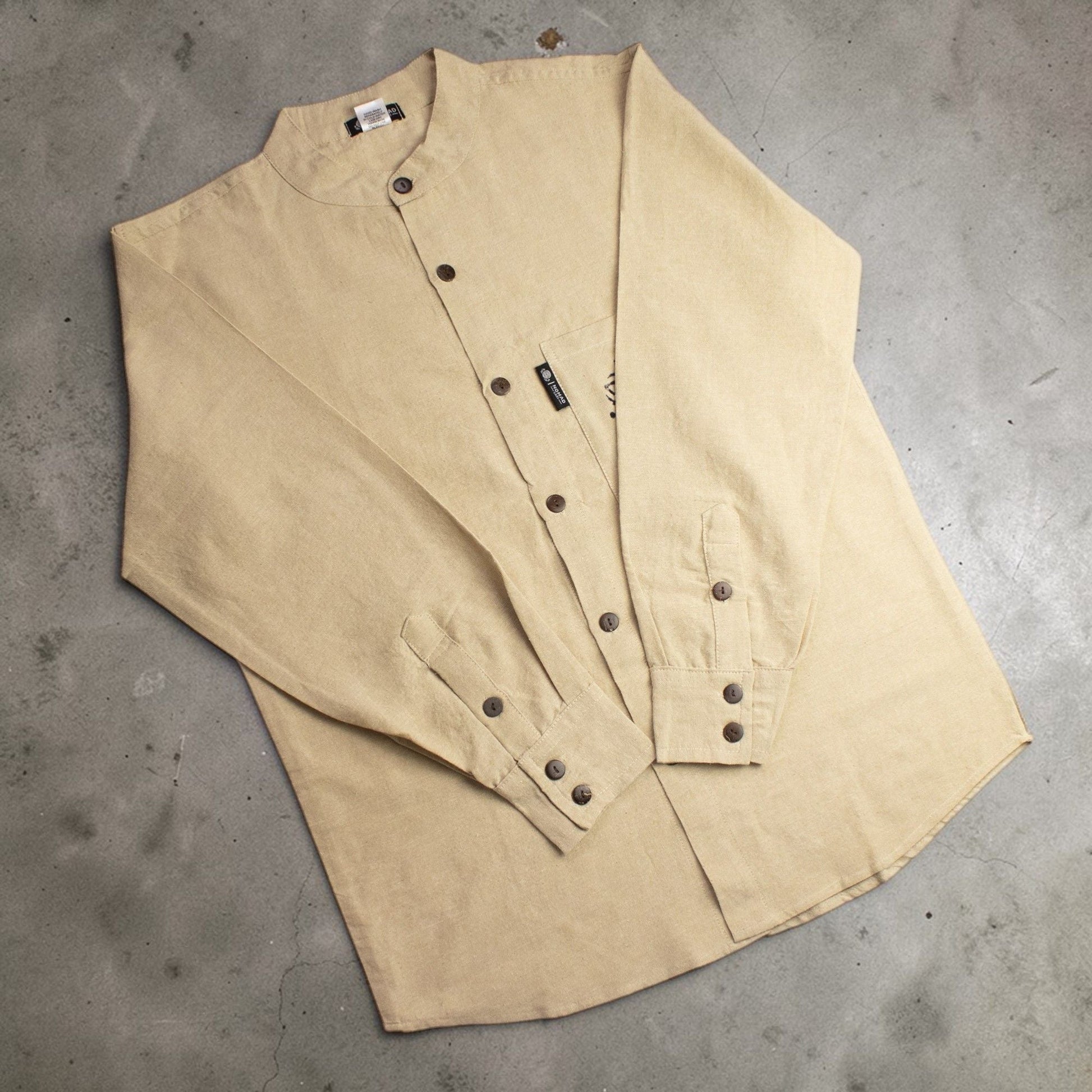 Nomad Sari Kathmandu Shirt - Stone - XL - Luna Panther