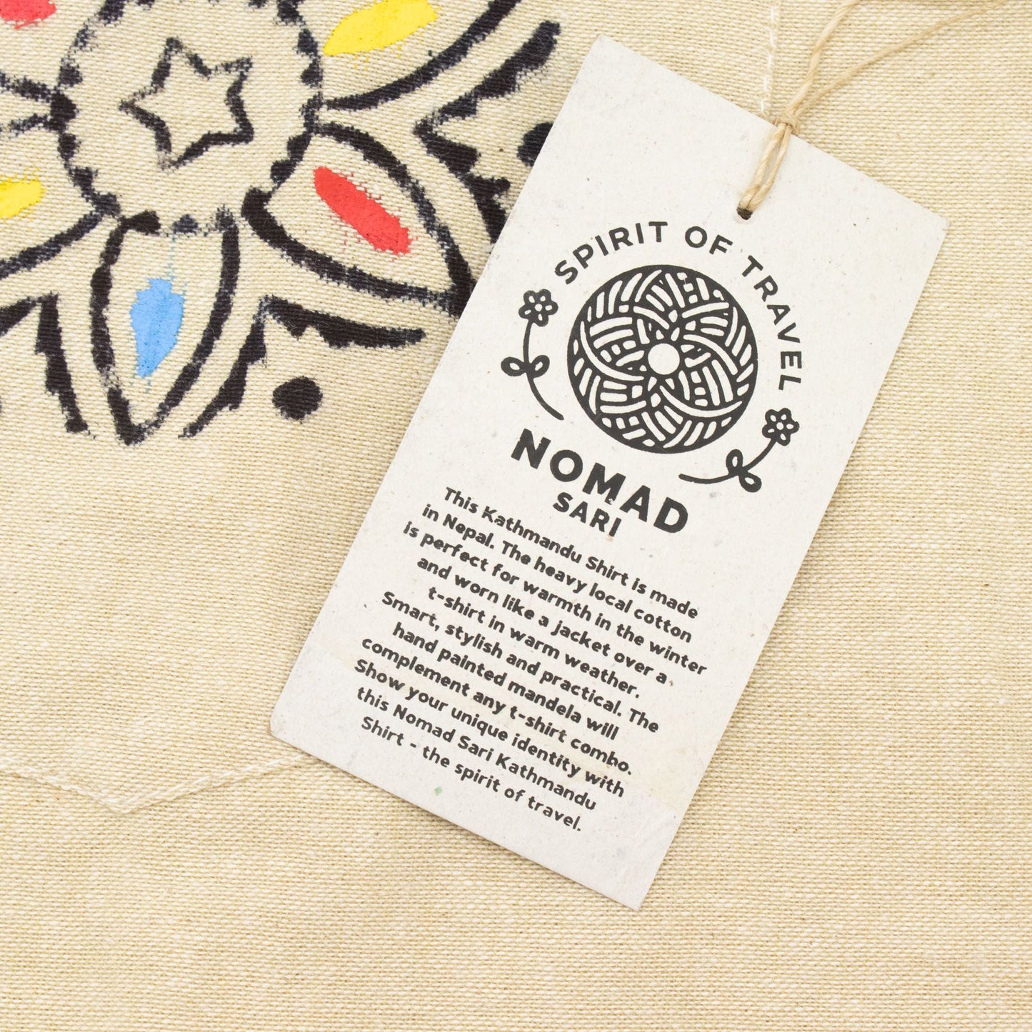 Nomad Sari Kathmandu Shirt - Stone - XL - Luna Panther
