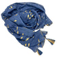 Nomad Sari Pareo - Sea Blue & Gold Fish Print - Luna Panther
