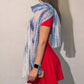 Nomad Sari Party Shine Scarf - Dusky Blue (180×50cm) - Luna Panther