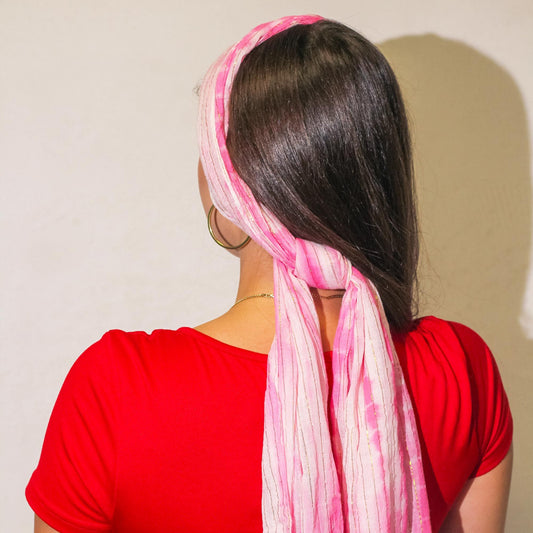 Nomad Sari Party Shine Scarf - Perfect Pink (180×50cm) - Luna Panther alternate view