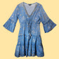 Nomad Sari Sea Blue & Gold Fish Print Dress (L/XL) - Luna Panther