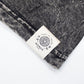 Nomad Sari Stonewashed Cotton T-Shirt - Compass of Life - Charcoal - Large - Luna Panther