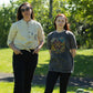 Nomad Sari Stonewashed Cotton T-Shirt - Compass of Life - Charcoal - XL - Luna Panther