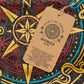 Nomad Sari Stonewashed Cotton T-Shirt - Compass of Life - Charcoal - XL - Luna Panther