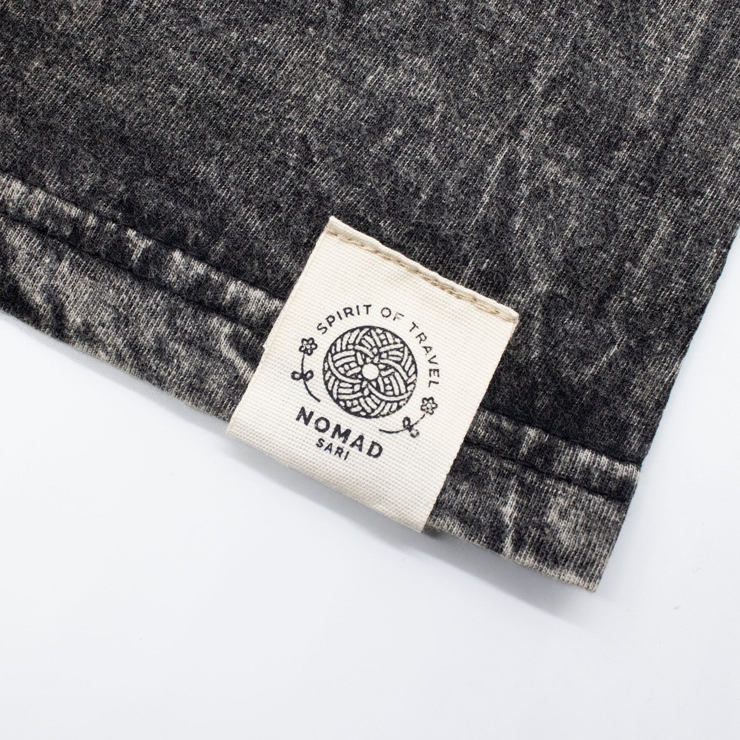 Nomad Sari Stonewashed Cotton T-Shirt - Rebel - Charcoal - XL - Luna Panther