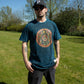 Nomad Sari Stonewashed Cotton T-Shirt - Stay Wild Moon Child - Blue - Large - Luna Panther