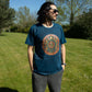 Nomad Sari Stonewashed Cotton T-Shirt - Stay Wild Moon Child - Blue - Small - Luna Panther