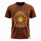 Nomad Sari Stonewashed Cotton T-Shirt - Sun & Zodiac - Brown - Large - Luna Panther