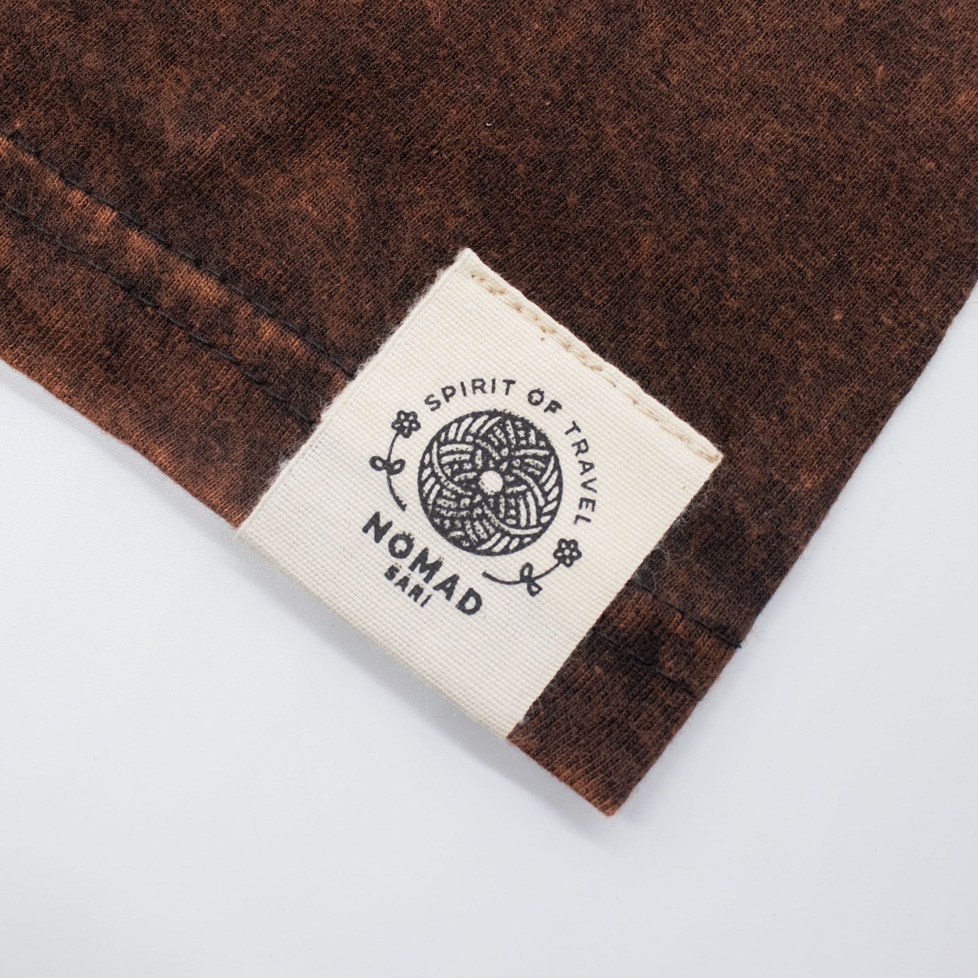 Nomad Sari Stonewashed Cotton T-Shirt - Sun & Zodiac - Brown - XL - Luna Panther