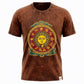 Nomad Sari Stonewashed Cotton T-Shirt - Sun & Zodiac - Brown - XL - Luna Panther