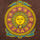 Nomad Sari Stonewashed Cotton T-Shirt - Sun & Zodiac - Brown - XL - Luna Panther