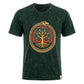 Nomad Sari Stonewashed Cotton T-Shirt - Tree of Life - Green - Large - Luna Panther