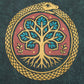 Nomad Sari Stonewashed Cotton T-Shirt - Tree of Life - Green - Small - Luna Panther