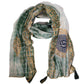 Nomad Sari Summer Marbella Print Scarf - Green with Gold (180x50cm) - Luna Panther