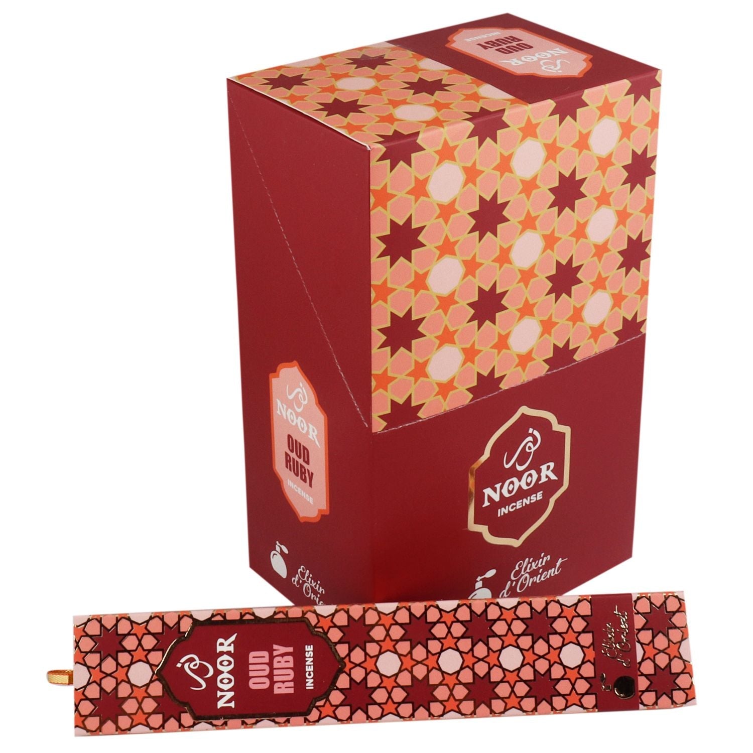 Polished Noor Oud Incense - Ruby featuring natural patterning and unique variations - Luna Panther