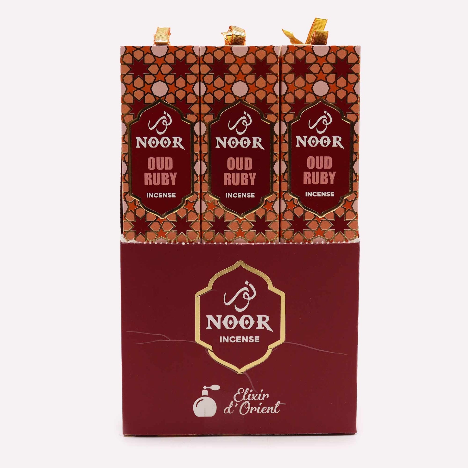 Polished Noor Oud Incense Ruby featuring natural patterning and unique variations - Luna Panther