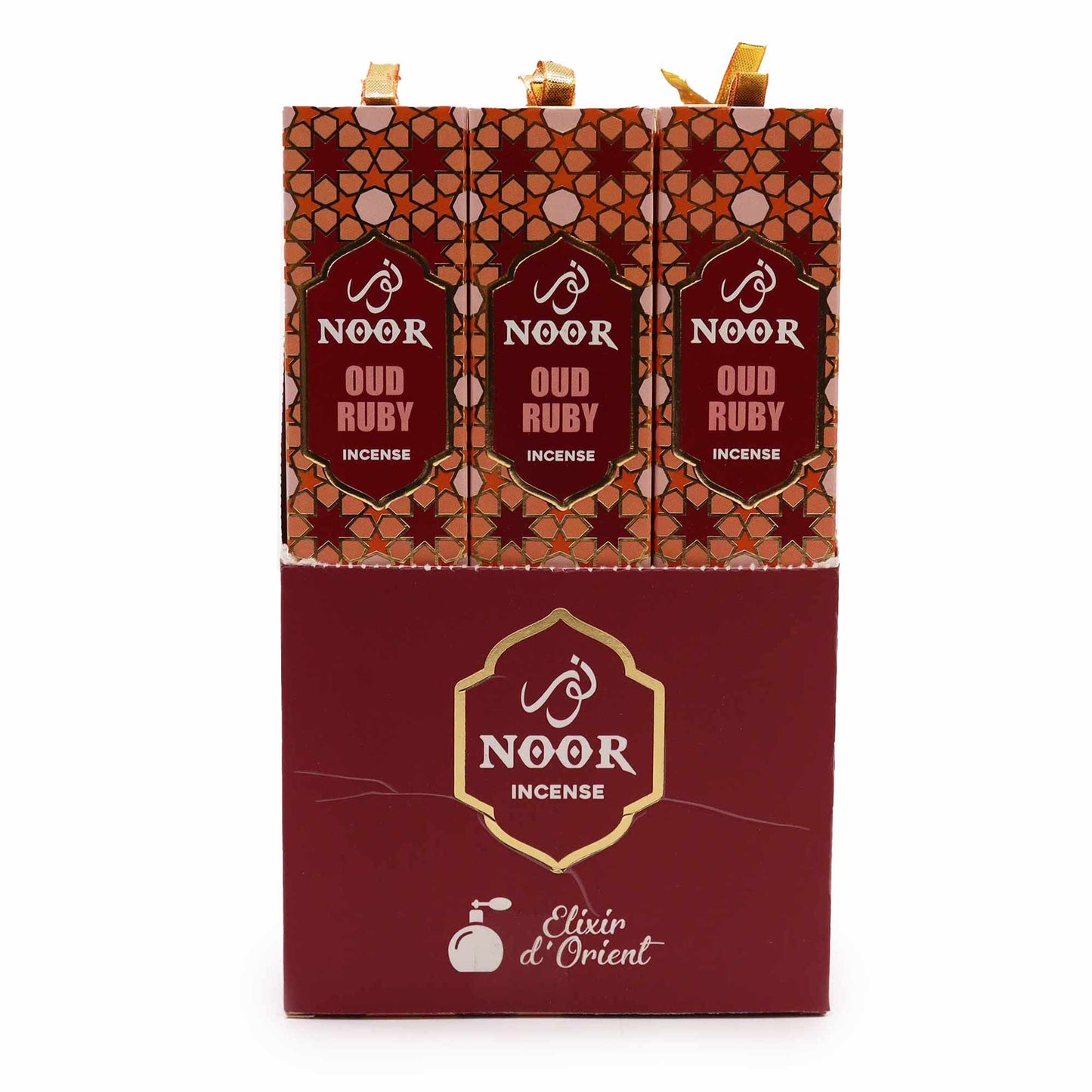 Polished Noor Oud Incense Ruby featuring natural patterning and unique variations - Luna Panther
