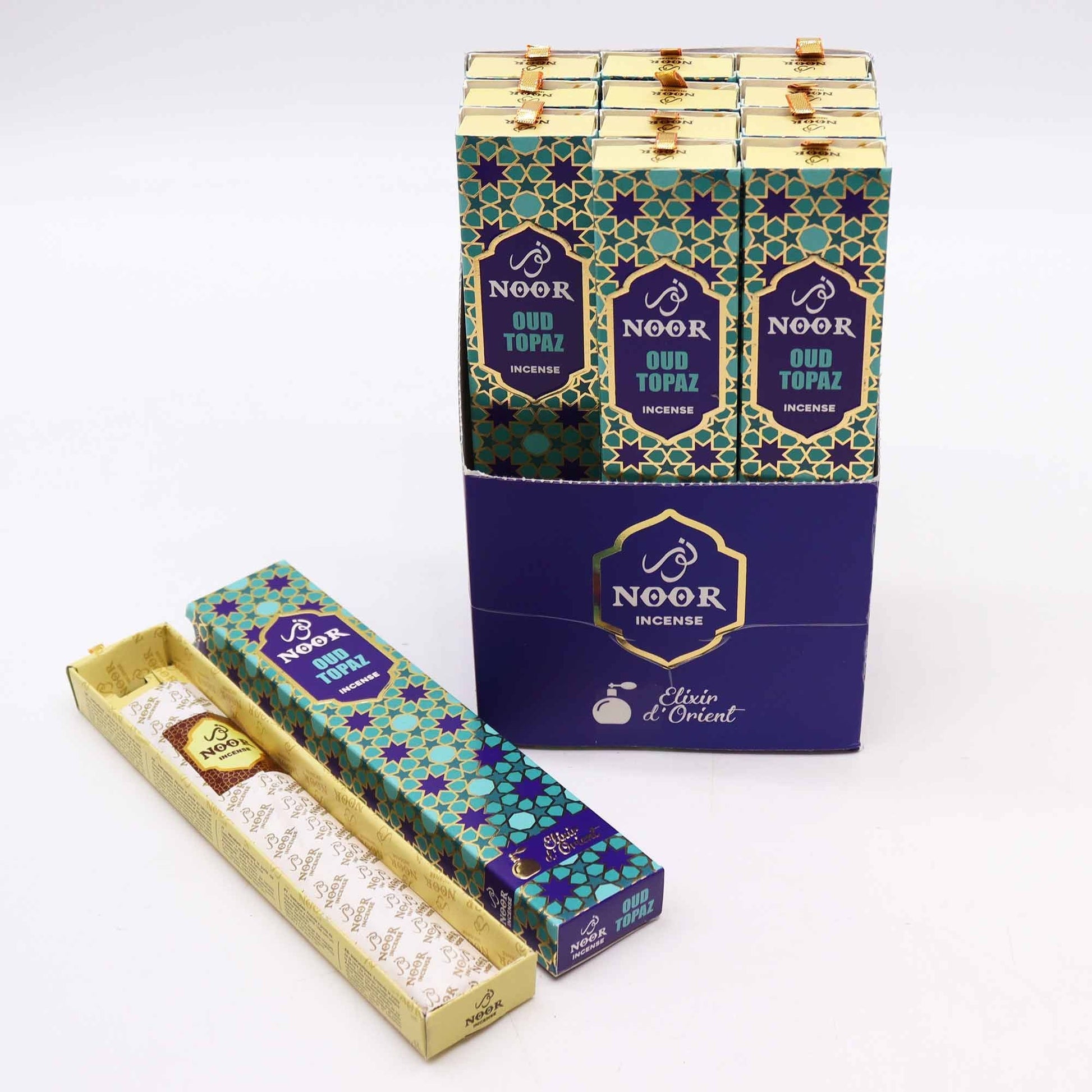 Polished Noor Oud Incense Topaz featuring natural patterning and unique variations - Luna Panther