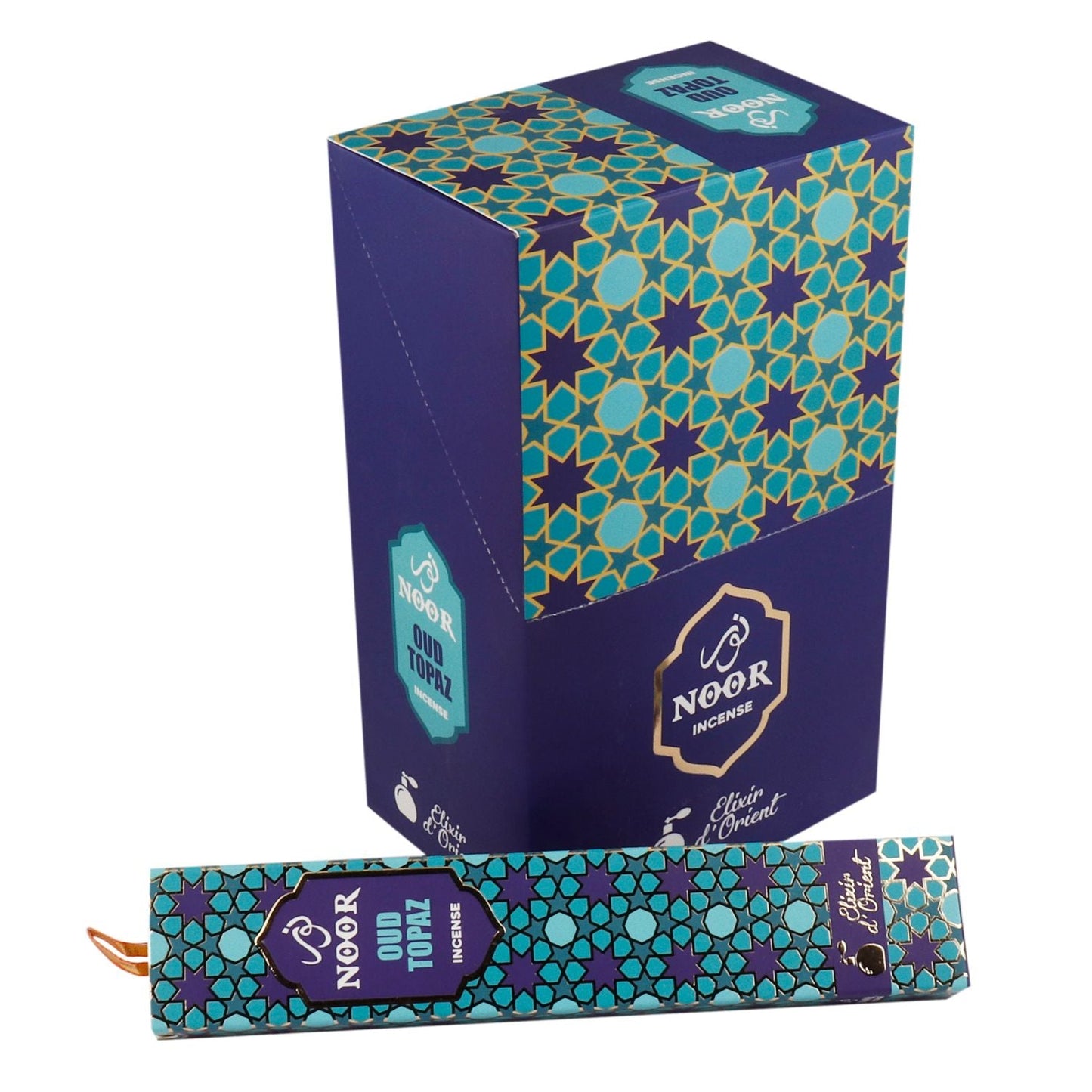 Polished Noor Oud Incense - Topaz featuring natural patterning and unique variations - Luna Panther