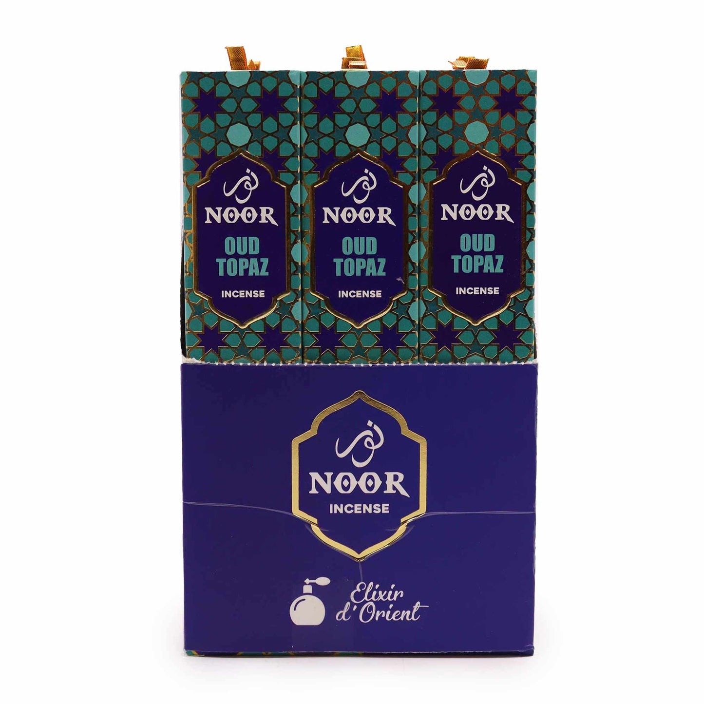 Polished Noor Oud Incense Topaz featuring natural patterning and unique variations - Luna Panther